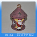 Wholesale ceramic Christmas Santa candle holder
